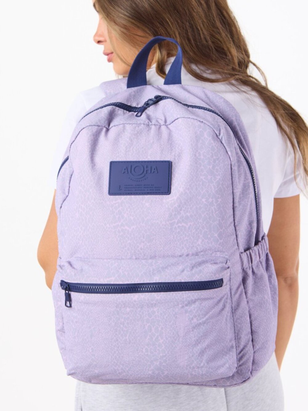 Aloha Collection Keep It Light Backpack - Python Amethyst - One Size - Picture 3 of 3